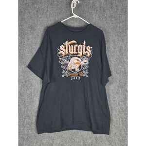 Sturgis Motorcycle Rally 2013 Eagle Graphic T Shirt Men Large Black Short Sleeve